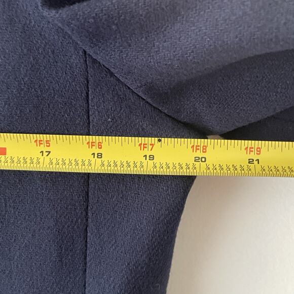 Wool Blazer Navy Gold Crest Buttons 12 Double Breasted Ivy League Academia Ivy - Picture 11 of 13